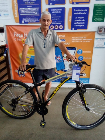 Jose Dimas da Costa - Ganhador da Bicicleta - Loja São Bento