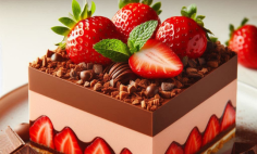 Pav� de Morango com Chocolate