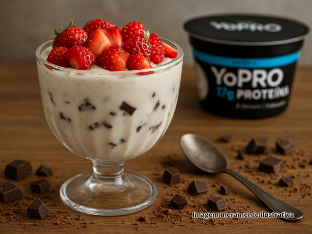 Bombom na ta�a proteico com YoPRO