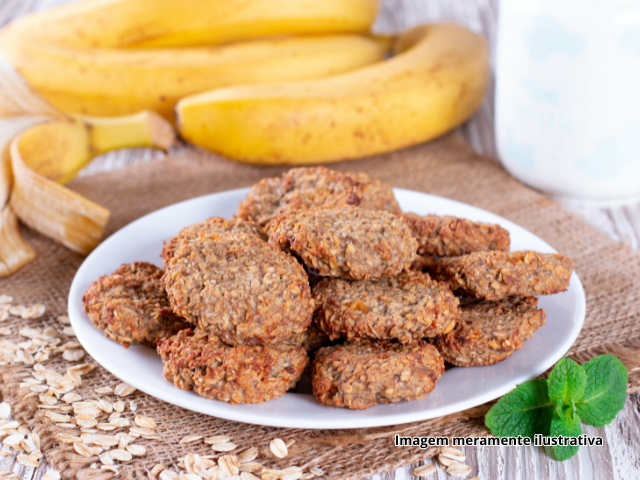 Cookies de Banana e Aveia