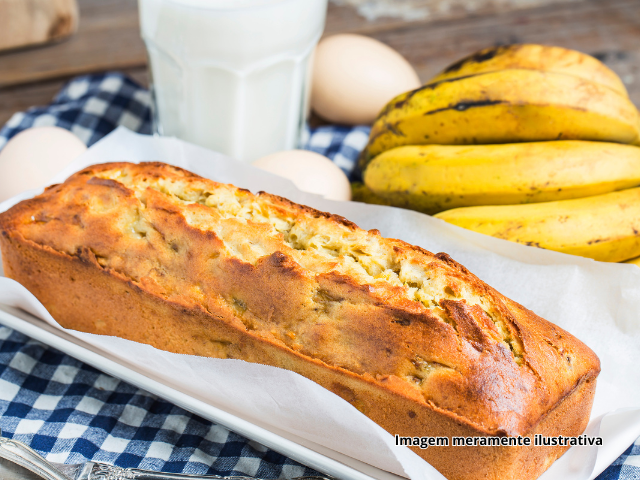 Bolo de Banana de Liquidificador