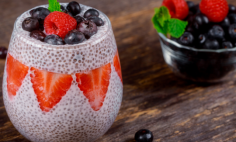 Mousse de Morango com Chia