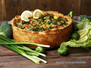 Torta de Legumes com Farelo de Trigo