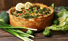 Torta de Legumes com Farelo de Trigo
