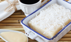 Cuscuz de tapioca com baba-de-mo�a!