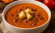 Sopa de Tomate com Calabresa