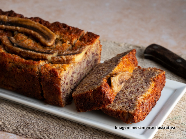 Bolo Integral de Banana com Chia