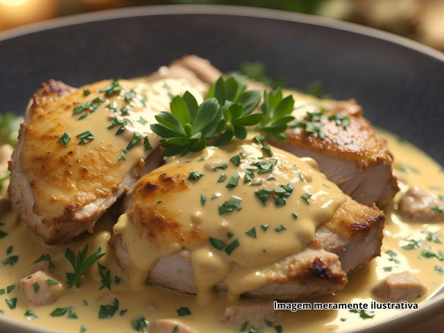 Tiras de Fil� de Frango Gratinado